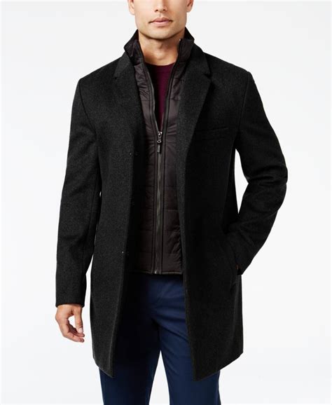 michael kors men track jacket|Michael Kors men's overcoat.